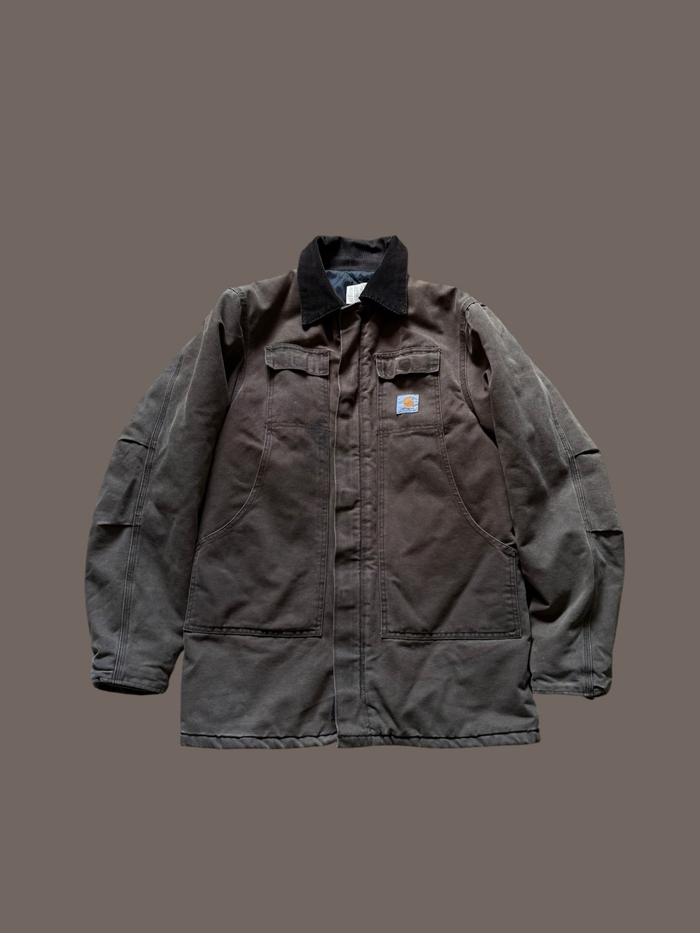 Vintage Carhartt C26CHT Traditional BrownCoat Medium Tall Made In USA Union Made